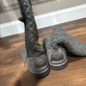UGG Charcoal Knit Slippers